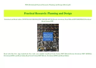 pdf download practical research planning