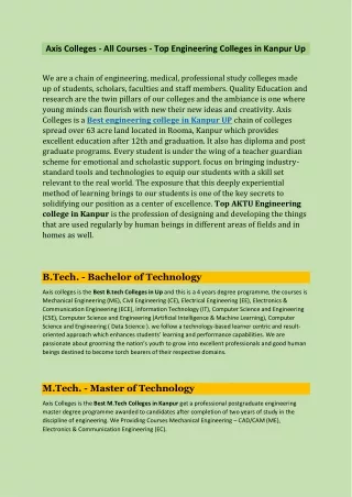 axis colleges all courses top engineering