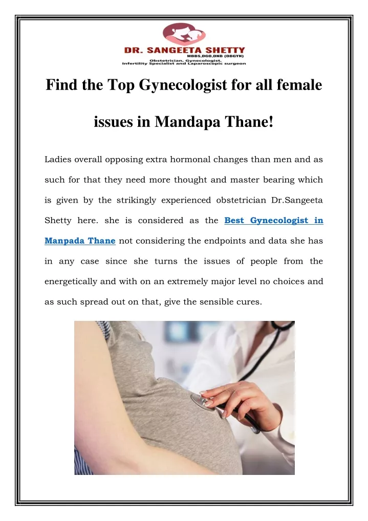 find the top gynecologist for all female