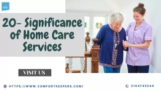 20- Significance of Home Care Services