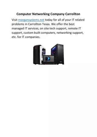 Computer Networking Company Carrollton