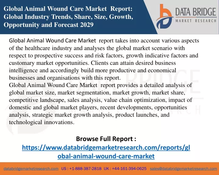 global animal wound care market report global
