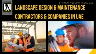 Landscape Design & Maintenance Contractors & Companies in UAE