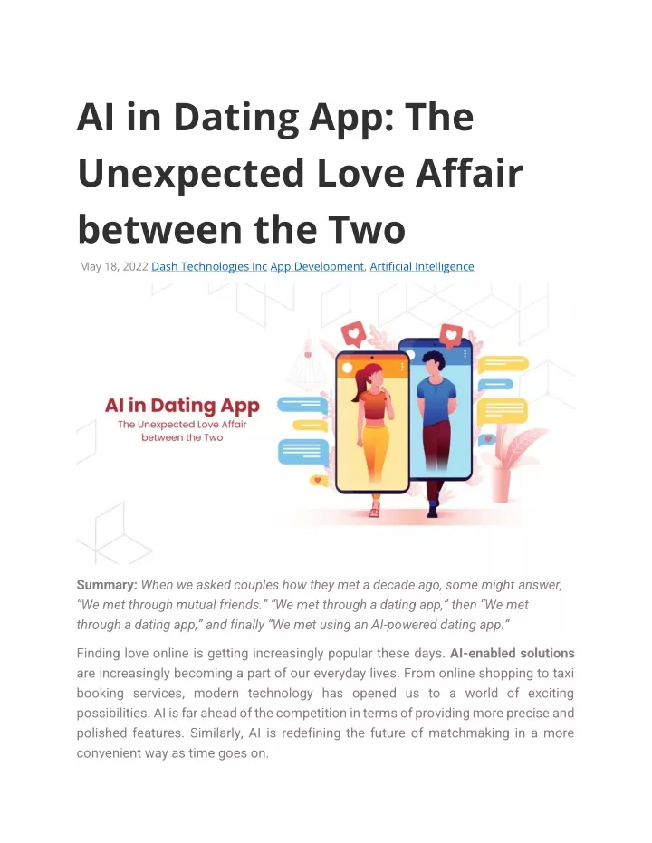 ai in dating app the unexpected love affair