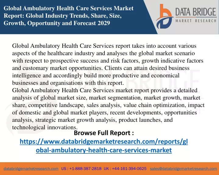 global ambulatory health care services market