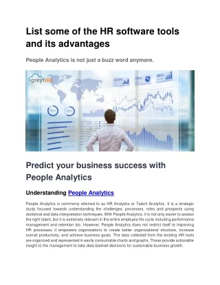 list some of the hr software tools