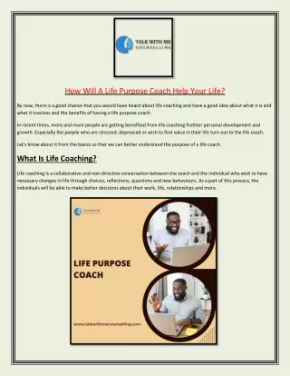 How Will A Life Purpose Coach Help Your Life