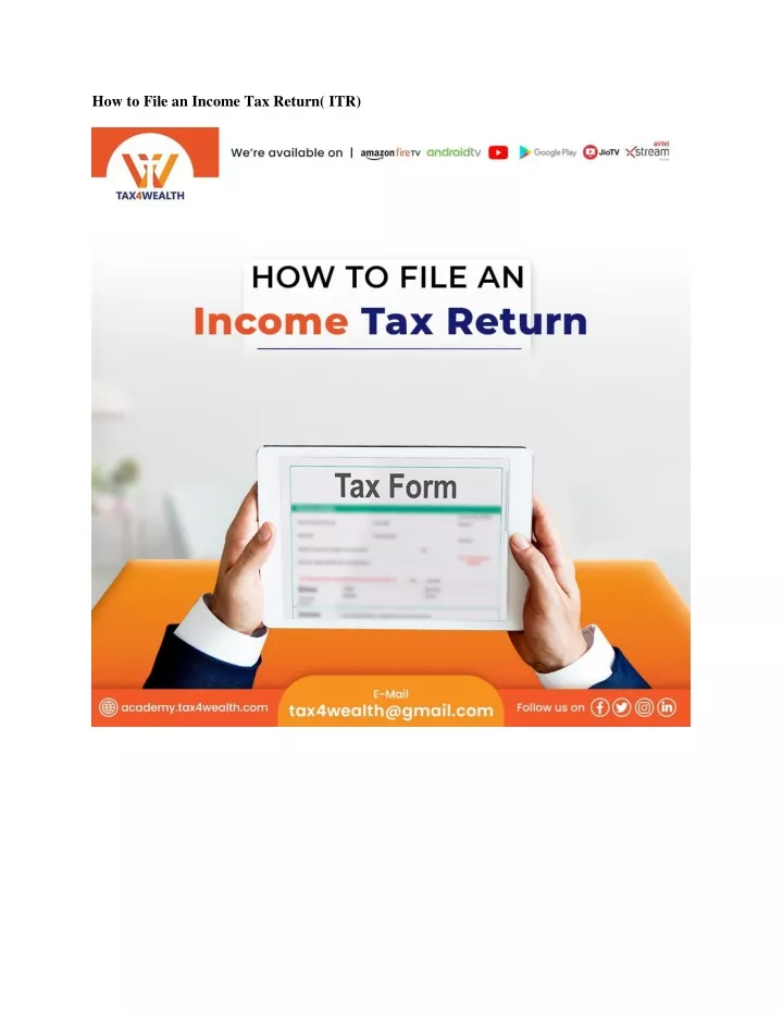 how to file an income tax return itr
