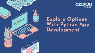 explore options with python app development