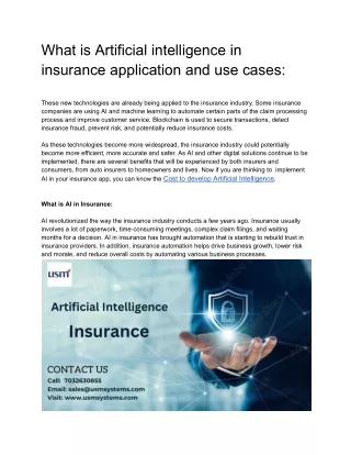 what is artificial intelligence in insurance