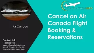 How to Cancel an Air Canada Flight Booking & Reservations