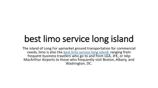 best limo service long island best limo service