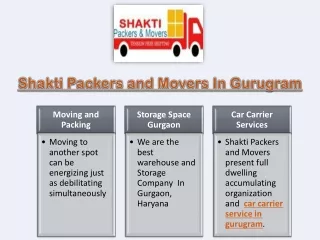 Shakti Packers and Movers In Gurugram - Movers and Packers In Gurugram