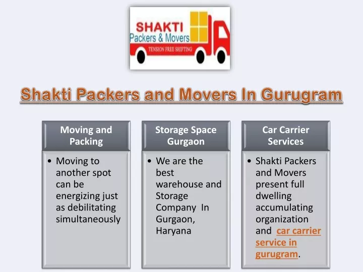 shakti packers and movers in gurugram