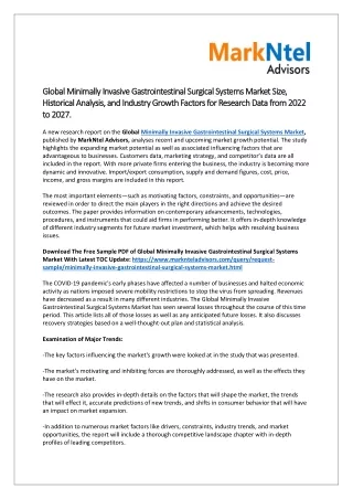 global minimally invasive gastrointestinal