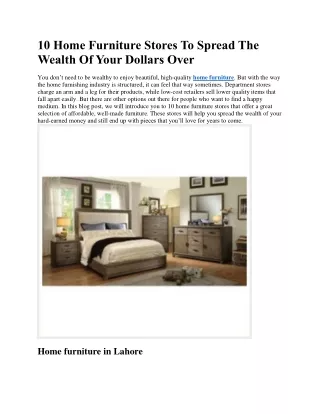 10 Home Furniture Stores To Spread The Wealth Of Your Dollars Over