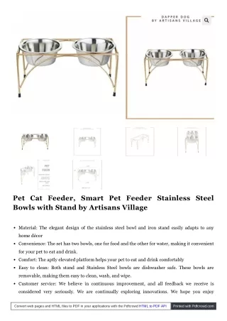 Benefits of cat feeding bowls on stand