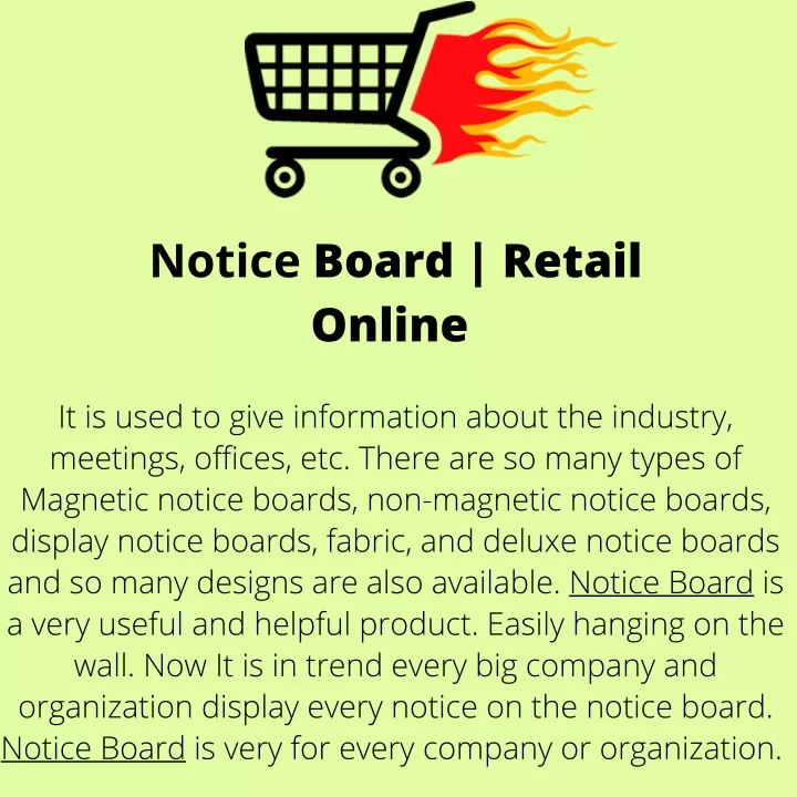 notice board retail online