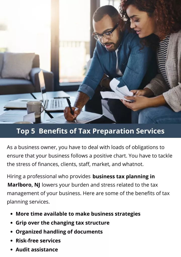 top 5 benefits of tax preparation services