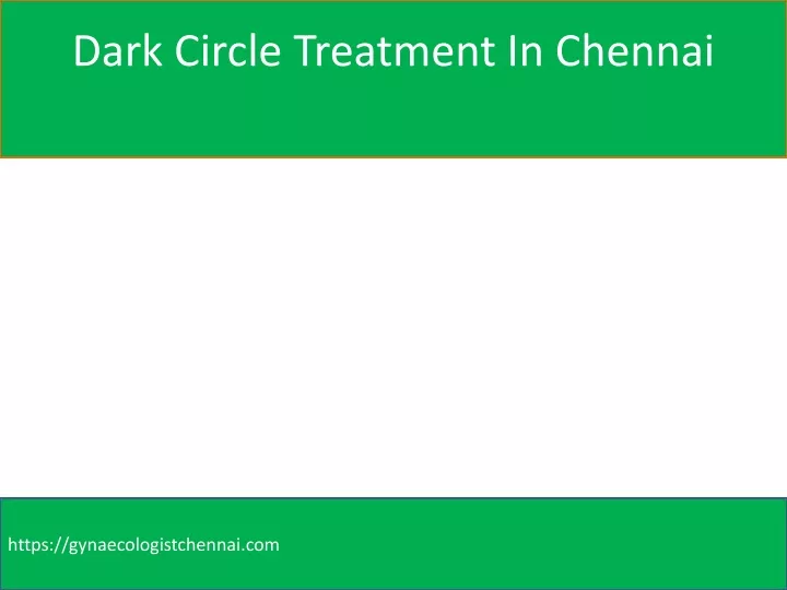 dark circle treatment in chennai
