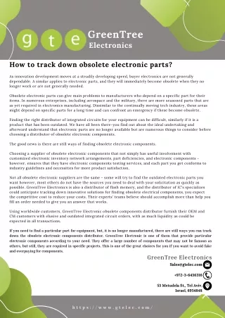 How to track down obsolete electronic parts