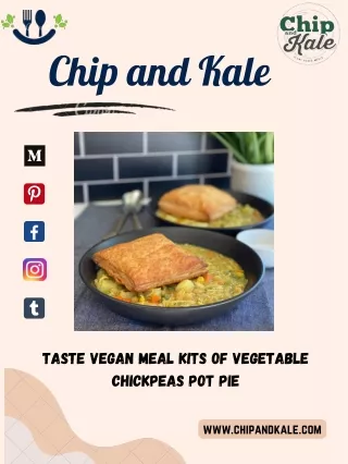 Taste Vegan Meal Kits Of Vegetable Chickpeas Pot Pie