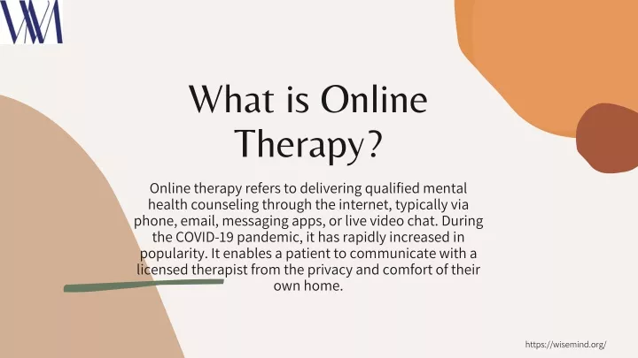 what is online therapy