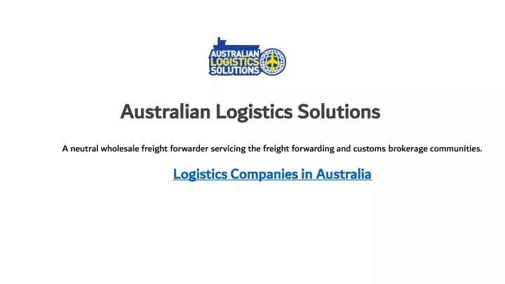 australian logistics solutions