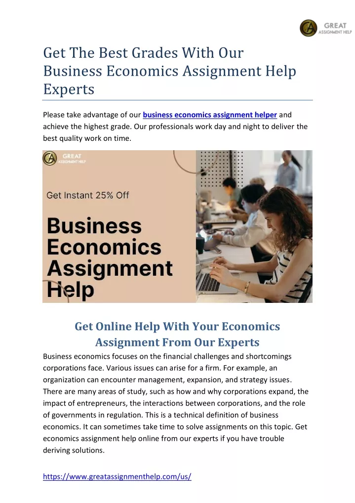 get the best grades with our business economics