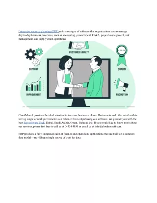 enterprise resource planning erp refers to a type