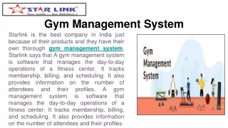 gym management system