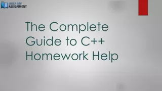 The Complete Guide to C   Homework Help