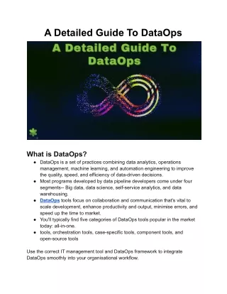 a detailed guide to dataops