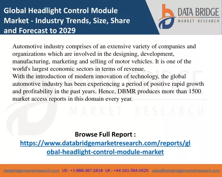 global headlight control module market industry