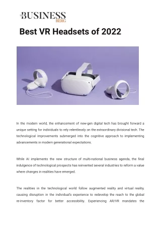 best vr headsets of 2022
