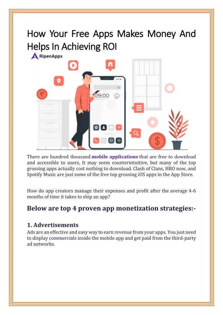 how your free apps makes money and how your free