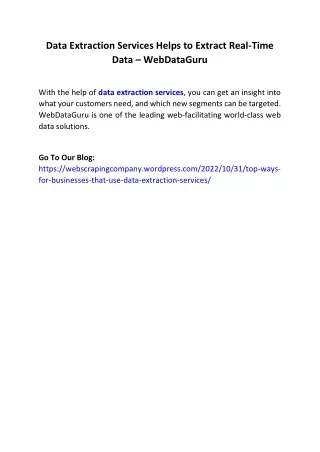 data extraction services helps to extract real