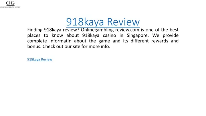 918kaya review