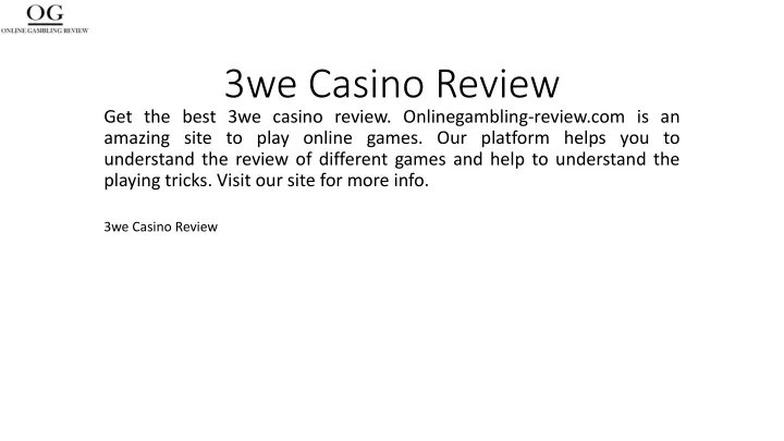 3we casino review