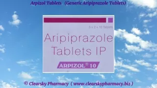 arpizol tablets generic aripiprazole tablets