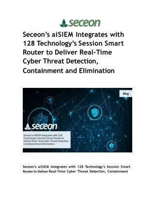 seceon s aisiem integrates with 128 technology