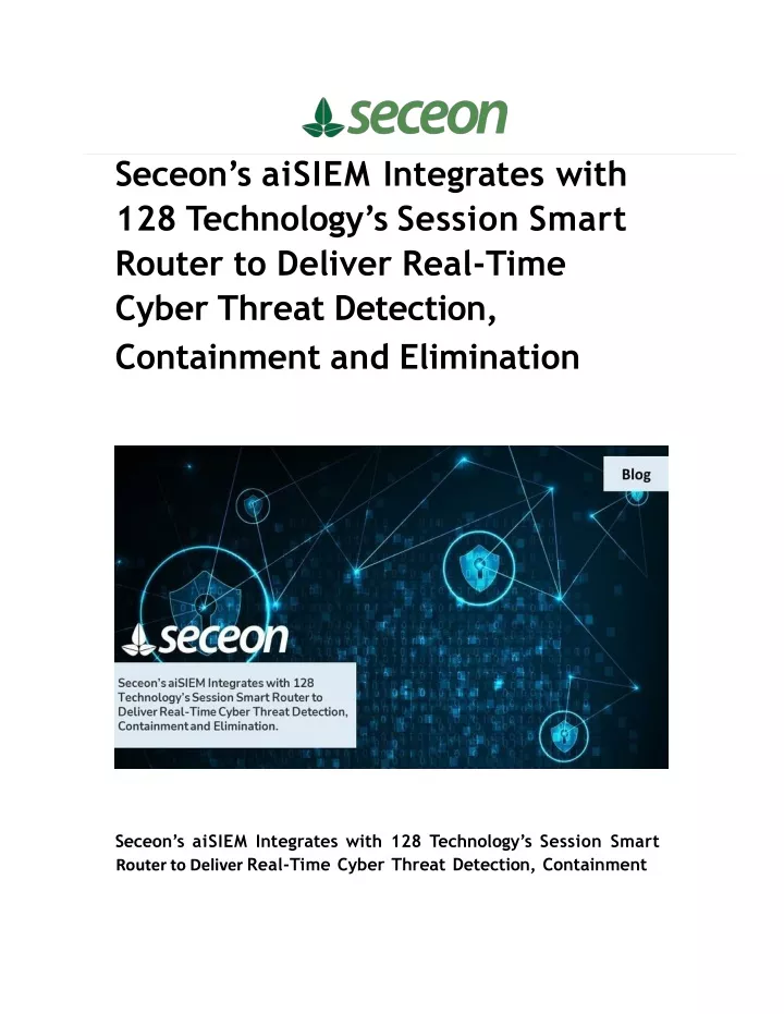 seceon s aisiem integrates with 128 technology