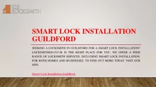 Smart Lock Installation Guildford | Locksmithds.co.uk