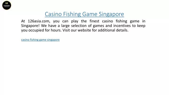 casino fishing game singapore