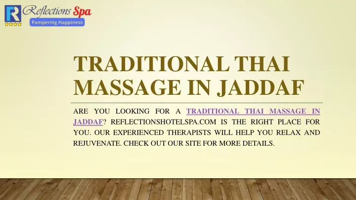 traditional thai massage in jaddaf