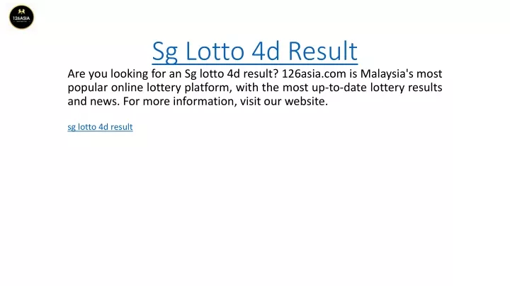 sg lotto 4d result