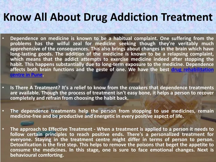 know all about drug addiction treatment