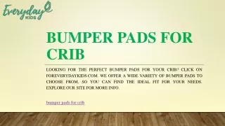 bumper pads for crib