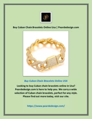Buy Cuban Chain Bracelets OnliBuy Cuban Chain Bracelets Online Usa | Peardne Usa