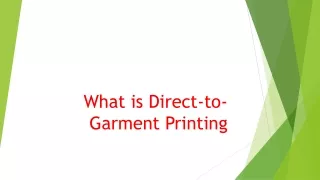 what is direct to garment printing